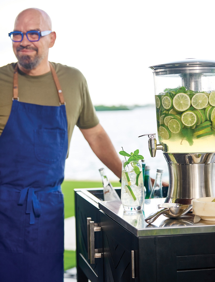 chef at beverage station